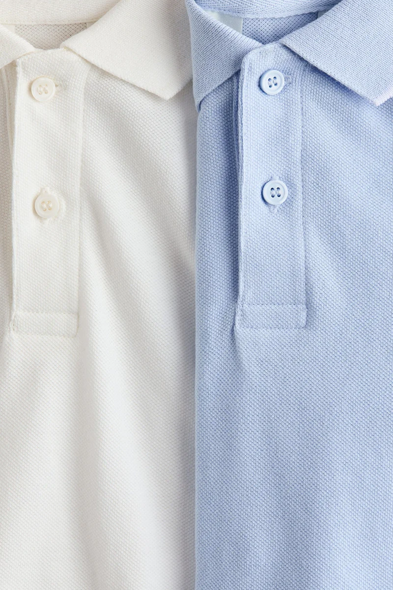 H&M 2-pack cotton piqué polo shirts